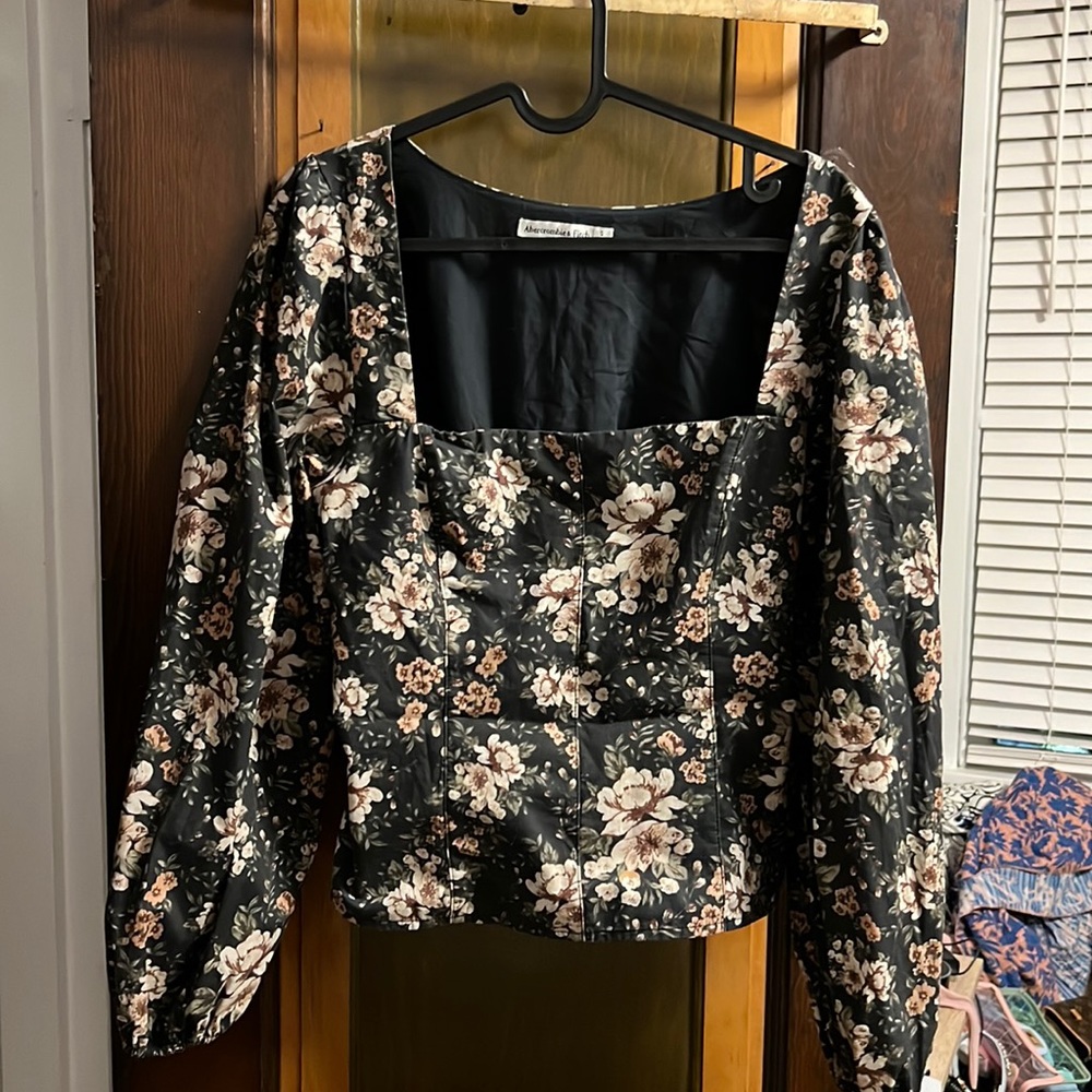 Abercrombie Long Sleeve Corset Top